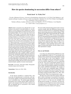 How do species dominating in succession differ from others?
