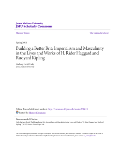 Building a Better Brit: Imperialism and Masculinity in the Lives and