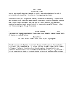 Julius Caesar TicTacToe Project In order to give each student a