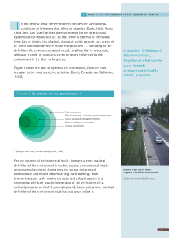 A practical definition of the environment, targeted at what can be