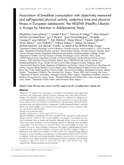 Association of breakfast consumption with objectively measured and