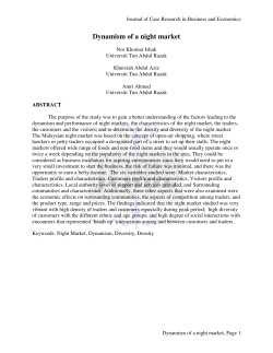 Dynamism of a night market