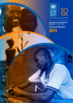 English  - UNDP in South Sudan
