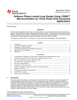 Software PLL Design Using C2000 MCUs Three