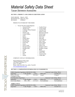 Material Safety Data Sheet