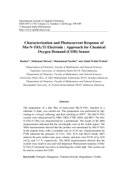 Approach for Chemical Oxygen Demand (COD)
