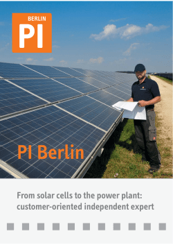 Broshure PI Berlin. Services for EPCs and Investors