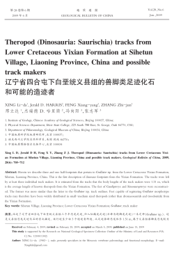 tracks from Lower Cretaceous Yixian Formation at Sihetun Village