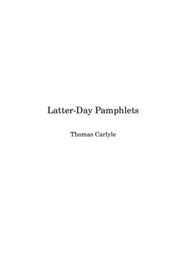 Latter-Day Pamphlets