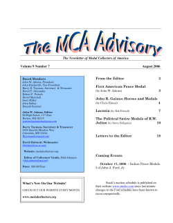 The MCA Advisory August 2006