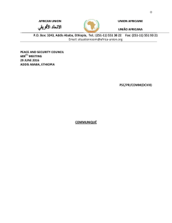 - African Union - Peace and Security Department