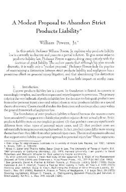 A Modest Proposal to Abandon Strict Products Liability+