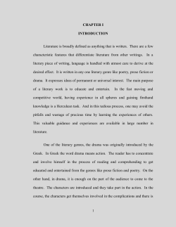 CHAPTER I INTRODUCTION Literature is broadly defined as