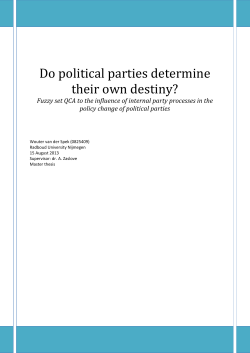 Do political parties determine their own destiny?