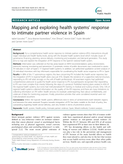 Mapping and exploring health systems` response to intimate partner