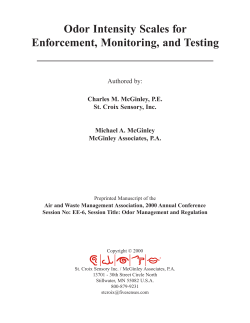 Odor Intensity Scales for Enforcement