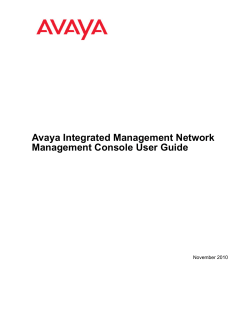 Avaya Network Management Console