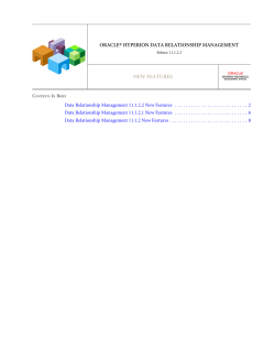 Oracle Hyperion Data Relationship
