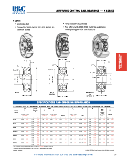 K Series - RBC Bearings