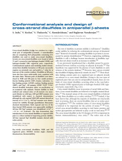 Conformational analysis and design of crossstrand disulfides in