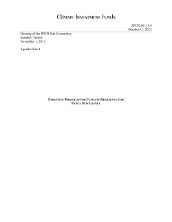 Papua New Guinea - Climate Investment Funds