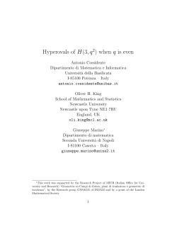 Hyperovals of H(3,g ) when g is even - Staff