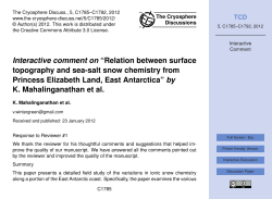 Interactive comment on &ldquo;Relation between surface topography and