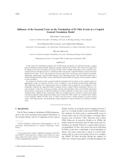 Influence of the Seasonal Cycle on the Termination of El Ni&ntilde;o