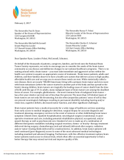 February 2, 2017 Dear Speaker Ryan, Leaders Pelosi, McConnell