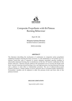 Composite Propellants with Bi-Plateau Burning Behaviour