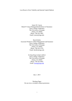 Loss Reserve Error Volatility and Internal Capital Markets