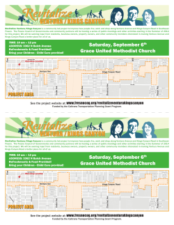 Saturday, September 6th Grace United Methodist Church Saturday