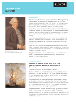 The Adam Room factsheet