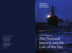 The National Interest and the Law of the Sea