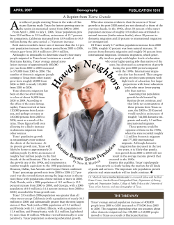 Howdy, Neighbors: Katrina Boosts Texas Population