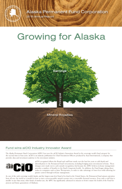Newspaper insert - Alaska Permanent Fund Corporation