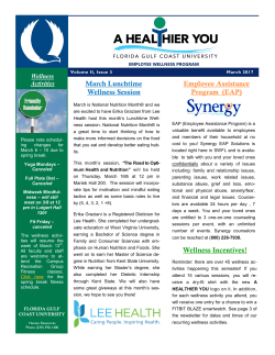 March Employee Wellness Newsletter