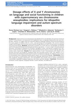 Dosage effects of X and Y chromosomes on