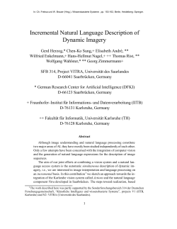 Incremental Natural Language Description of Dynamic Imagery