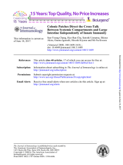 Colonic Patches Direct the Cross