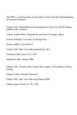 Toward a More Liberal Sky in Japan: An Evaluation of Policy