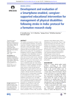 Table 1 - BMJ Innovations