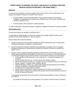 expert panel to enhance the safety and quality of energy