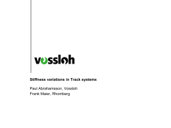 Stiffness variations in Track systems