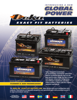 Deka Exact Fit Flyer - East Penn Manufacturing