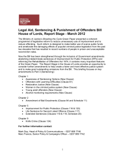 Report Stage Briefing