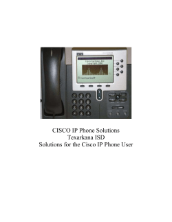 Cisco Phone Instructions