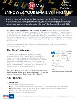 EMPOWER YOUR EMAIL WITH RMAIL