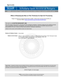 Effect of Ramping-Up Rate on Film Thickness for Spin