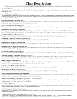 Class Descriptions